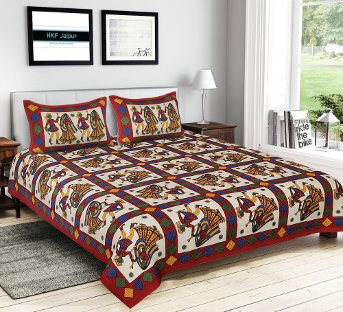Cotton Handloom Double Bedsheet, for Home, Hotel, Picnic, Salon, Technics : Woven