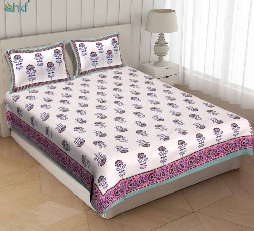 Cotton Stylish Double Bedsheet, for Home, Hotel, Lodge, Picnic, Feature : Anti-Shrink