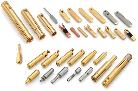 Round Brass Plug Pin, for Electrical Fittings, Color : Golden