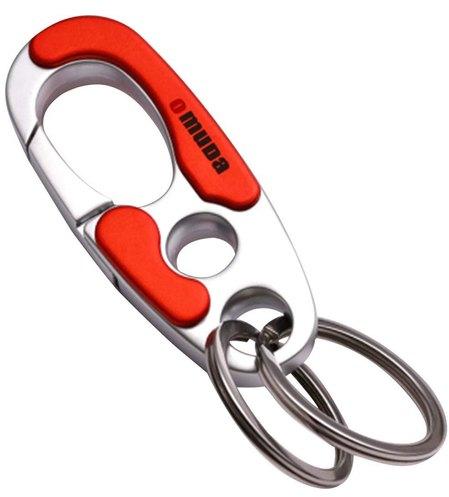 Double Ring Metallic Hook Keychain