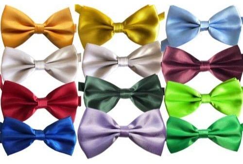 Satin Bow Ties, Color : Red, Golden . 
