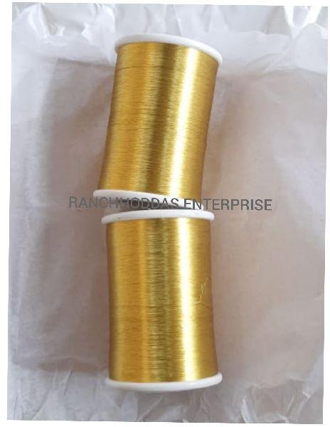 Carrot Gold Half Fine Zari Thread, Packaging Type : Bundle