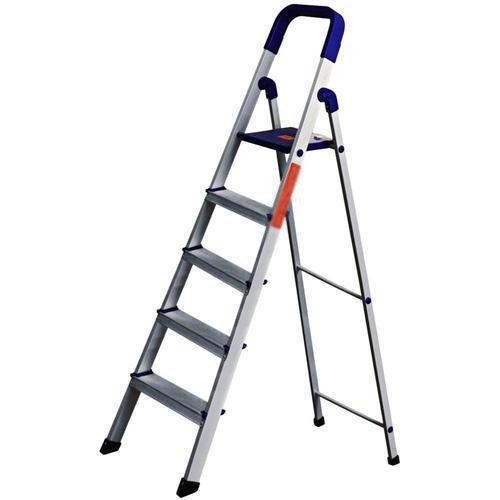 Champian Aluminium Aluminum Folding Ladder, for Commercial, Color : Silver