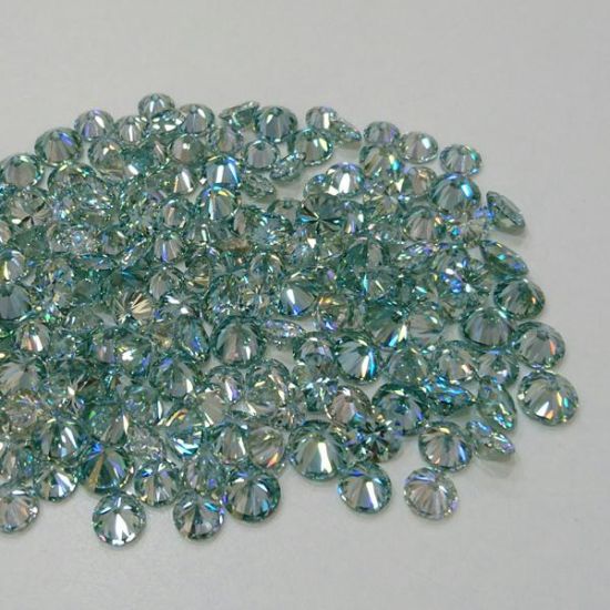 Round Blue Moissanite Diamond, for Jewellery Use, Size : 2.40 to 2.60 mm