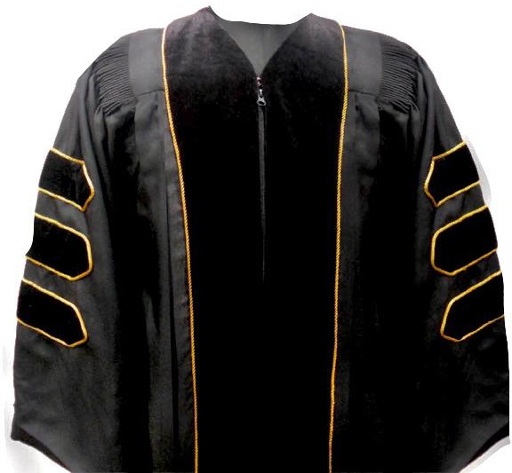 Black PHD gown