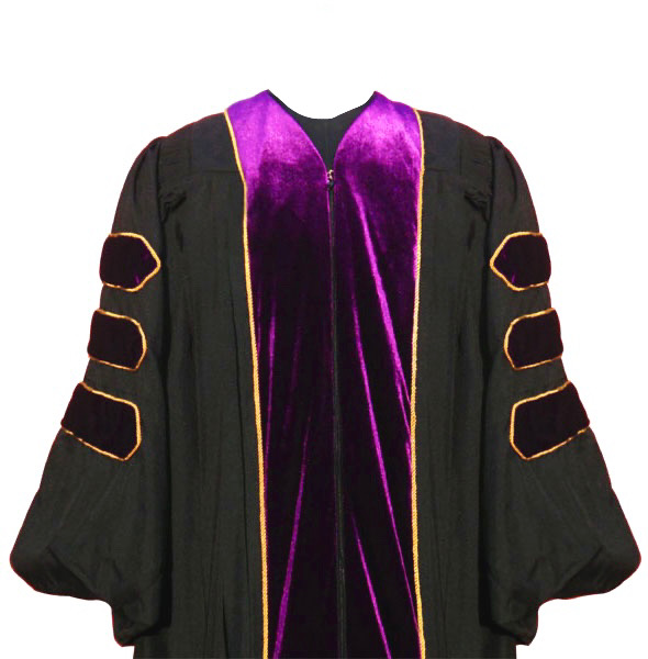 Purple PHD gown, Gender : unisex