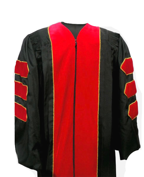 Red  PHD gown
