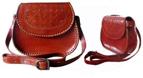 Leather Cross Body Bag, Color : Brown