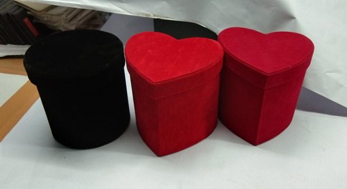 Cardboard Heart Shape Box, Color : Red