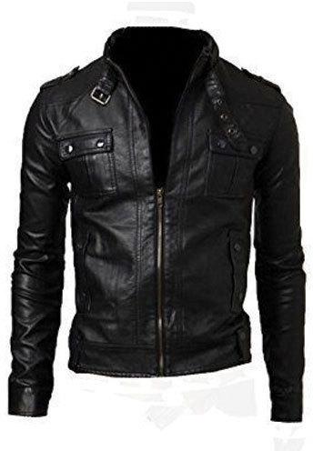 Mens Pure Leather Jacket, Size : Large