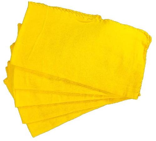 Plain Flannel Yellow Duster, Size : 20x30cm, 30x40cm, 40x50cm