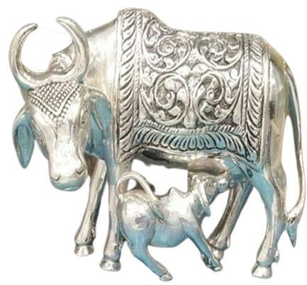 Silver Cow and Calf Idol