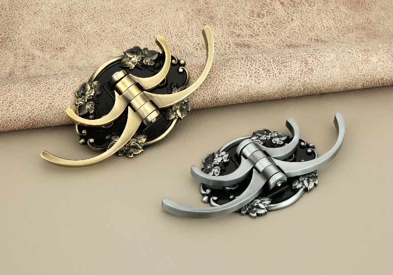 Polished Metal Flower Shape Cloth Hook, for Garments Use, Color : Silver