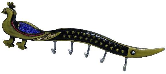 Polished Printed Metal Peacock Shape Key Stand, Style : Imitation