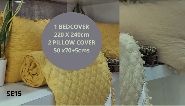 SE 15 Luxury Collection Quilted Bedcover Set