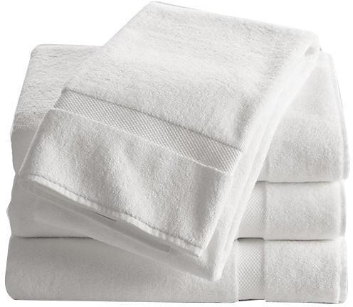 Home Linen Plain Face Towels, Color : White