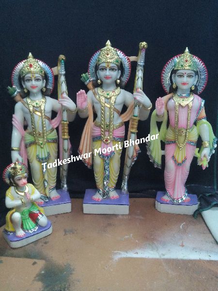 Non Polished Marble Ram Darbar Statue, for Home, Shop, Temple, Religious, Size : 7ft