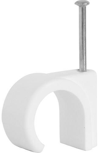 8mm Round Nail Cable Clip, Color : White