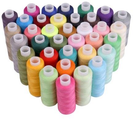 5000 Meters Polyester Sewing Thread, for Textile Industry, Pattern : Dyed