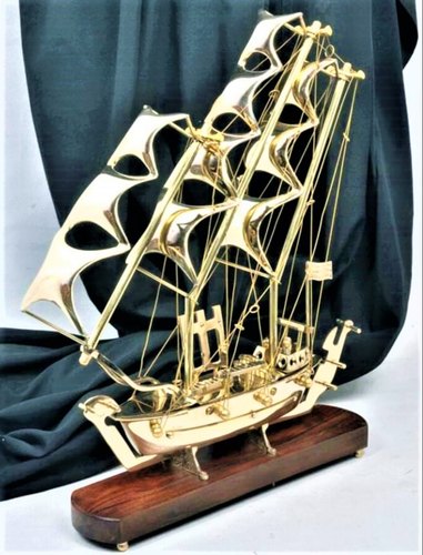 Polished Plain Brass Ship, Style : Vintage