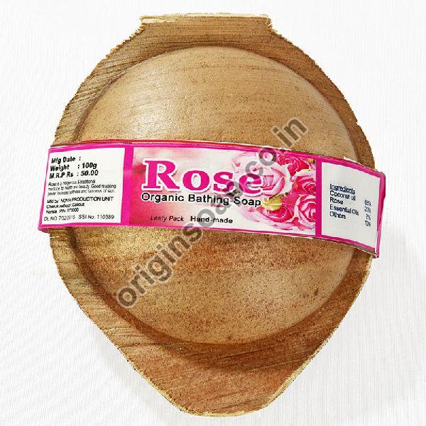 Origin Rose Organic Bathing Soap, Packaging Type : Areca Nut Leaf Pack