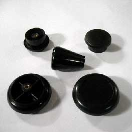 Round Rubber Bakelite Knobs, for Control Switch, Color : Black