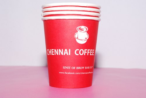 Printed Paper Coffee Cup, Color : White