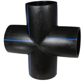 HDPE Four Way Cross Tee, Connection : Male