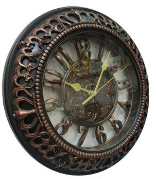 Wood Antique Wall Clock, Color : Brown