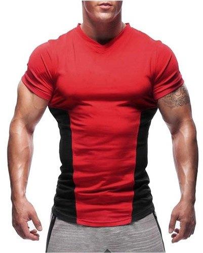 Plain Cotton Mens Gym T-shirt, Sleeve Style : Half Sleeve