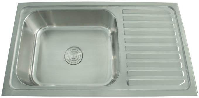 37x18 Inch Dura Single Bowl Kitchen Sink With Drain Board