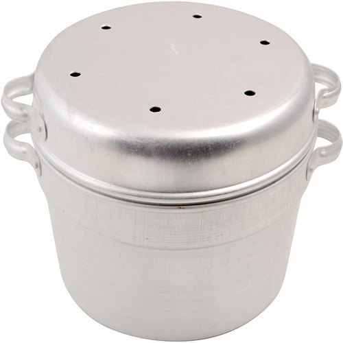  Round Base Aluminium Handva Cooker, Color : White