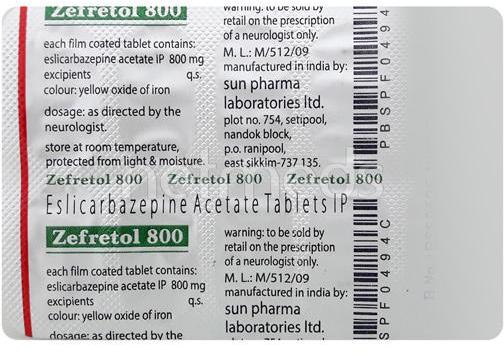 Eslicarbazepine Acetate Tablets
