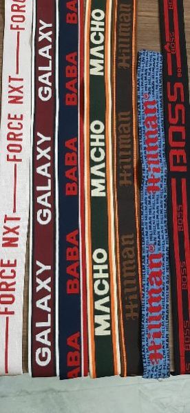 SBBT PRODUCTS Plain Polyester Yarn NAME TAPE ELASTIC, Size : Multisize