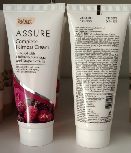 Assure Complete Fairness Cream, Gender : Unisex