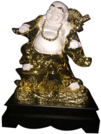 Ceramic Laughing Buddha Statue, for Homes, gift items, Color : Multicolor