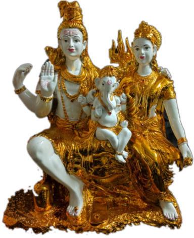 Ceramic Shiva Ji Statue, Color : Golden (Gold Plated), White