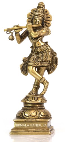 Nirmala Handicrafts Brass Krishna Statue, Packaging Type : Box Packing