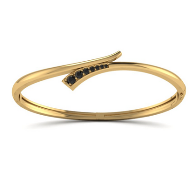 Three latered black gold bracelet 
