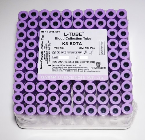 Plastic EDTA Blood Collection Tube