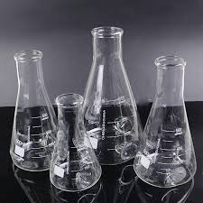 Conical Glass Flask, for Chemistry, Laboratory Use, Size : 15-20mm