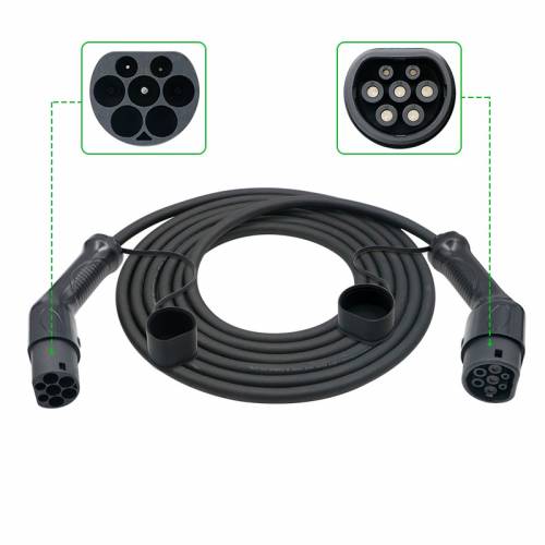 EV Charging Cable Mode-3 Type 2 IEC 62196-2 Male to Type 2 IEC