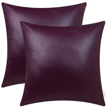 Square Pure Leather Hand made Cushion Cover, for Home Decor, Design : Solid