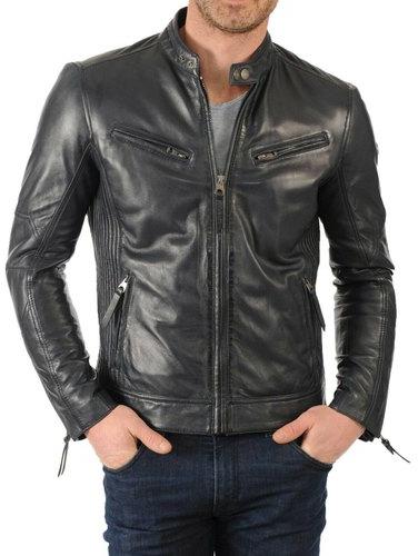 Iftekhar Lambskin Leather Jacket, Size : XS-36, S-38, M-40, L-42, XL-44, 2XL-46, 3XL-48, 4XL-50