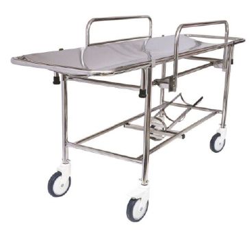 Rectangular Powder Coated Steel General Stretcher Trolley, for Hospital, Style : Modern