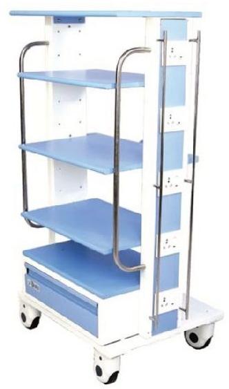 Monitor Trolley, for Hospital, Color : Blue, Grey