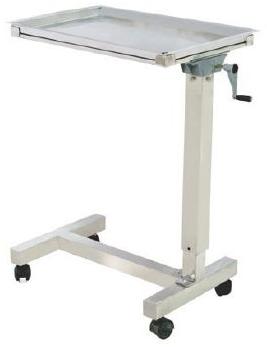 Rectangular Stainless Steel Uniq-4001 Mayo Trolley, for Hospital, Color : Grey