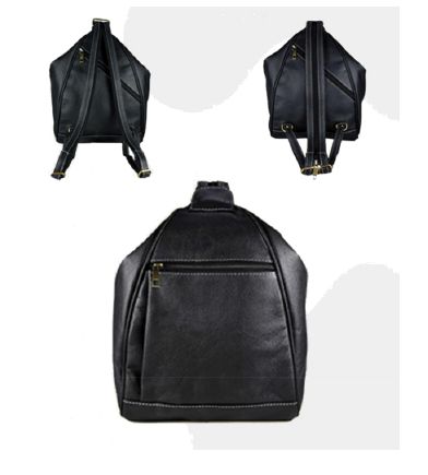 Black Casual Leather Shoulder Backpack, for College, Office, School, Travel, Size : 12x10inch, 14x12inch