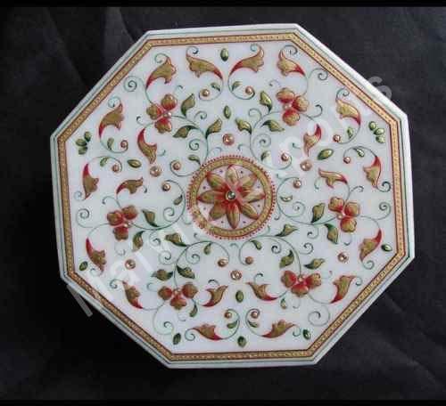 Octagon Marble Box, Pattern : Handicrafts