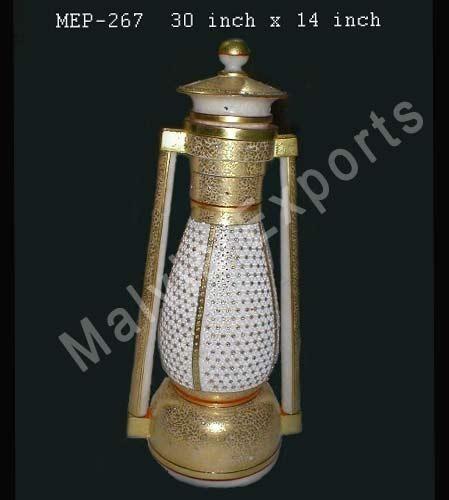 Hand Carved Marble Lantern, Size : 6 inches